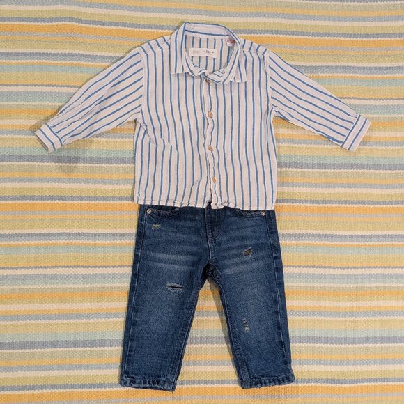 ⭐ Baby Boy Zara Outfit size 9 - 12 months - Picture 1 of 12
